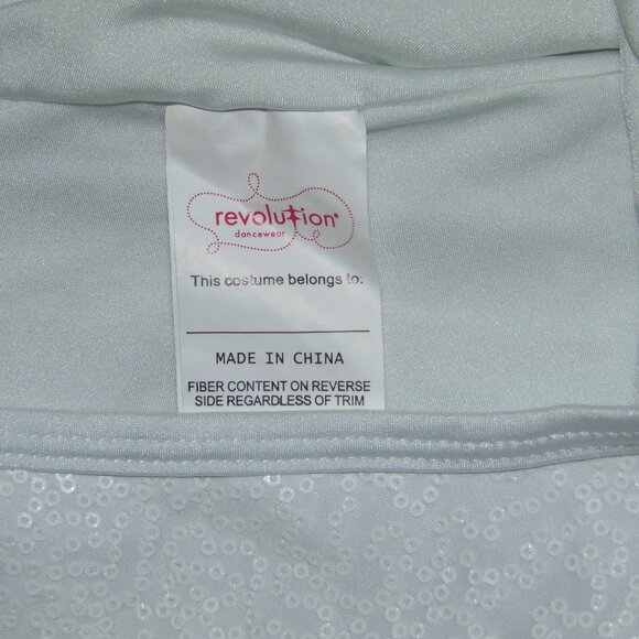 Revolution Dancewear White Sequin Leotard MA - Picture 4 of 8
